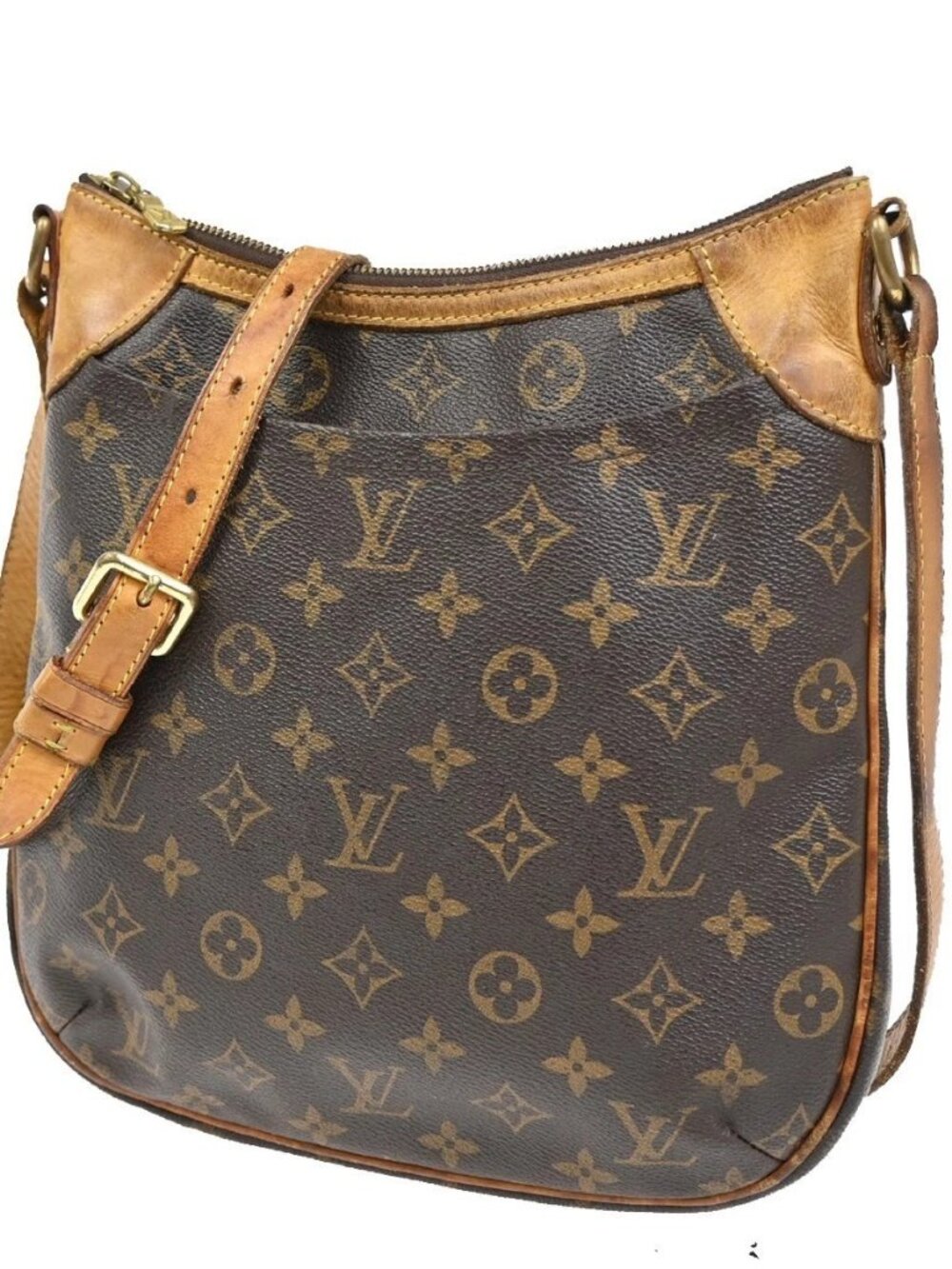 LOUIS VUITTON Odeon PM Shoulder Bag Monogram Leather Brown Spain M56390 88TA579